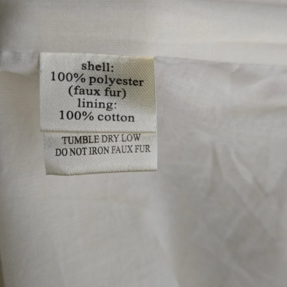 Dylan Los Angeles Faux Fur Shaggy Coat | Cream White | Size Small | NWT - Picture 9 of 10